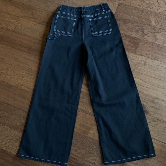 Romwe White Stars Black‎ Carpenter Cargo Pants - Picture 6 of 15